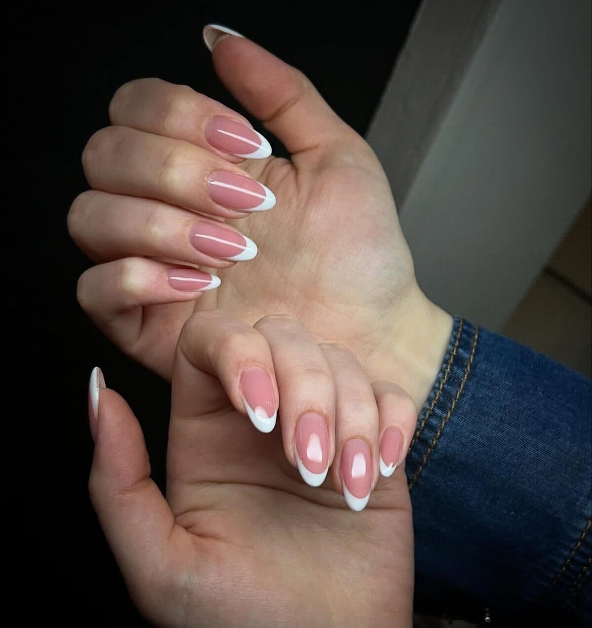 Hvid fransk manicure